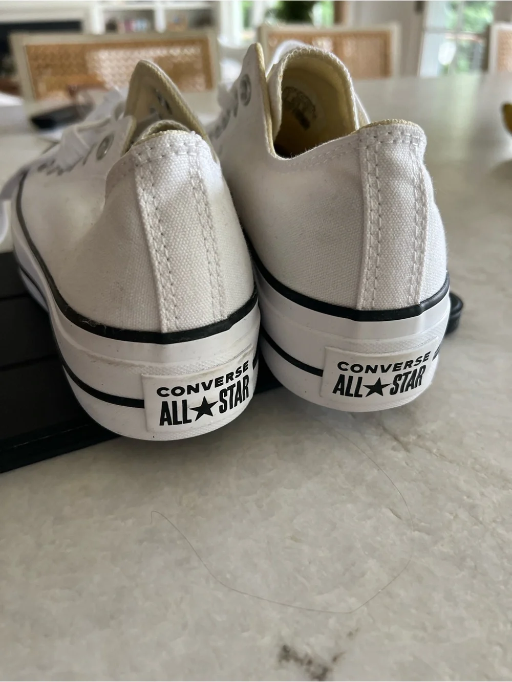 New white converse sneakers